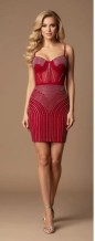 Robe courte bustier strassée