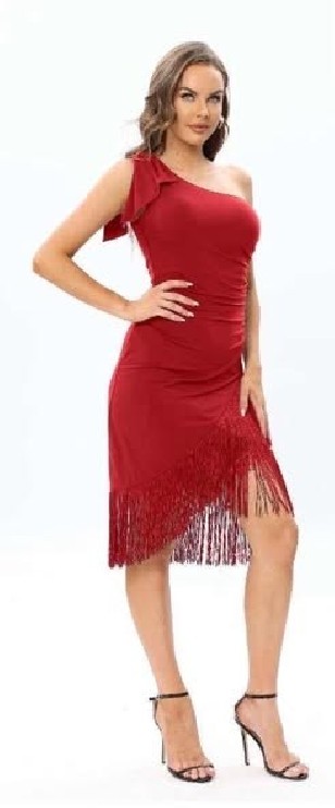 Robe courte asymétrique