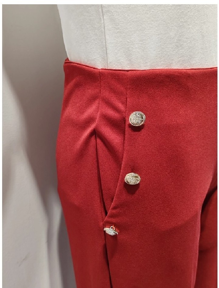 Pantalon droit de couleur unie