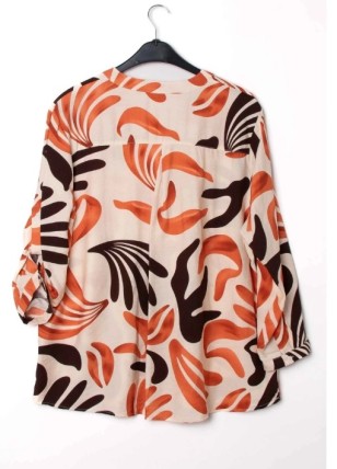 Blouse imprimé Col V Grande taille