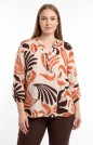 Blouse imprimé Col V Grande taille