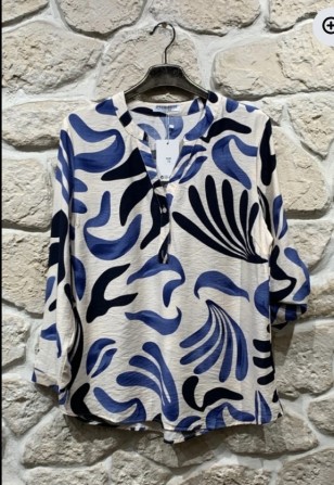 Blouse imprimé Col V Grande taille