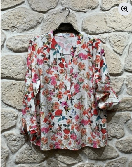 CHEMISIER imprimé à fleur