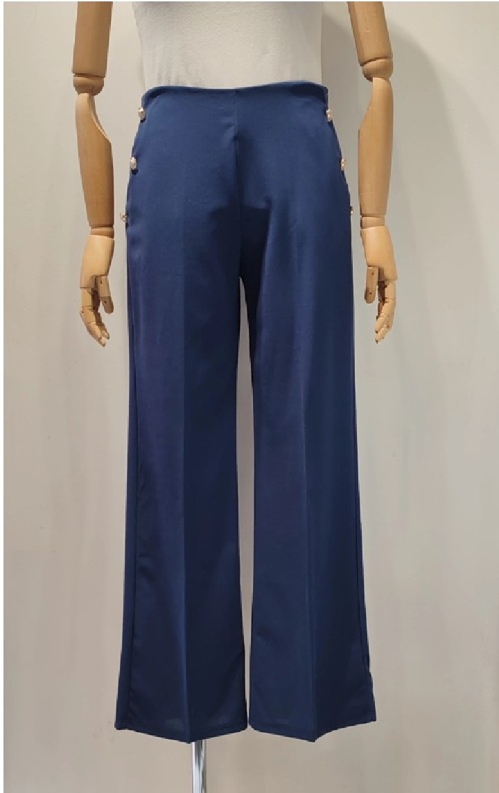 Pantalon droit de couleur unie