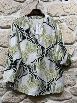 Chemisier  fluide imprimé Col V