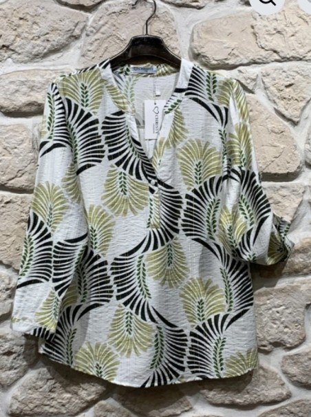 Chemisier  fluide imprimé Col V