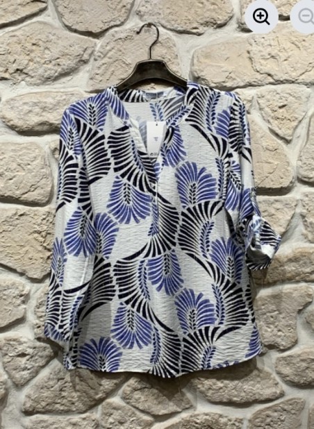 Chemisier  fluide imprimé Col V