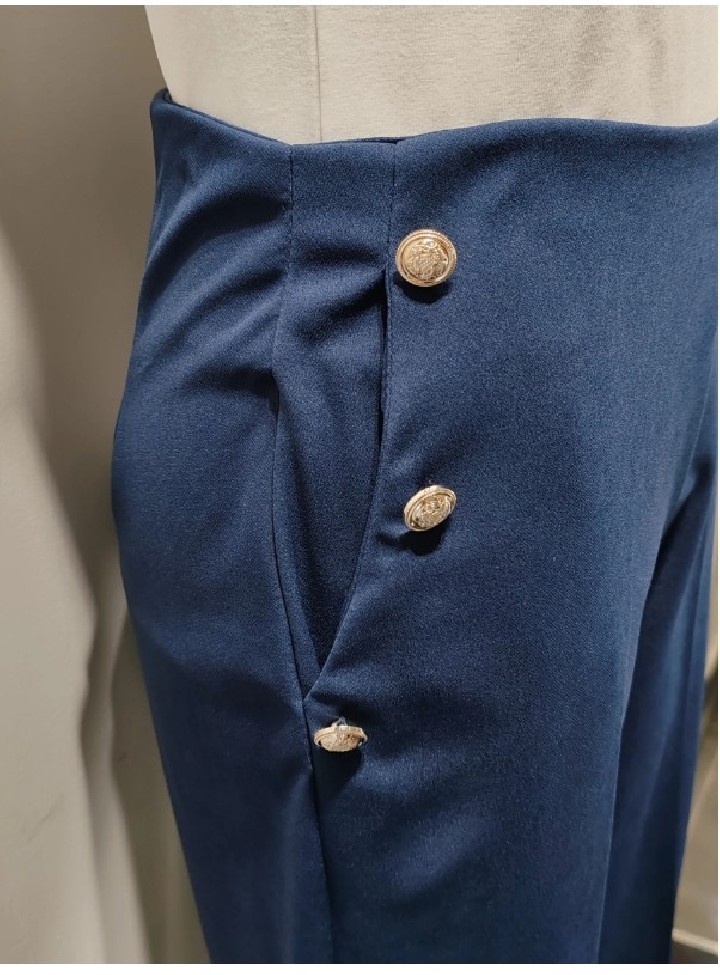 Pantalon droit de couleur unie