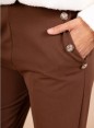 Pantalon droit de couleur unie