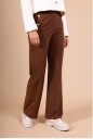 Pantalon droit de couleur unie