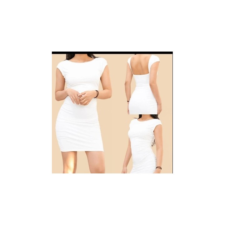 Robe moulante à col