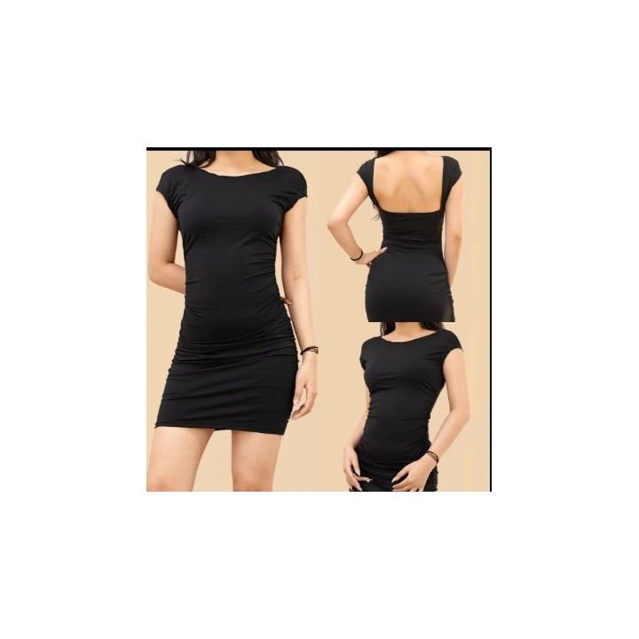 Robe moulante à col