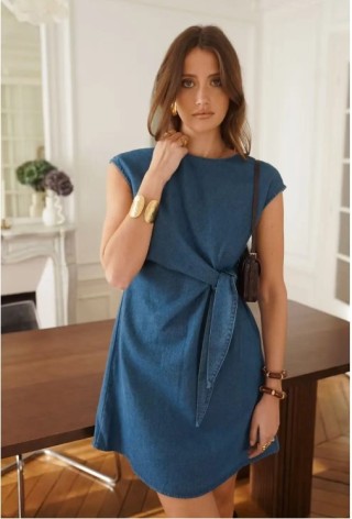 Robe denim fluide