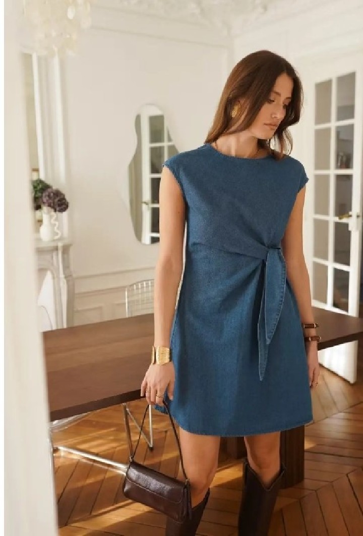 Robe denim fluide