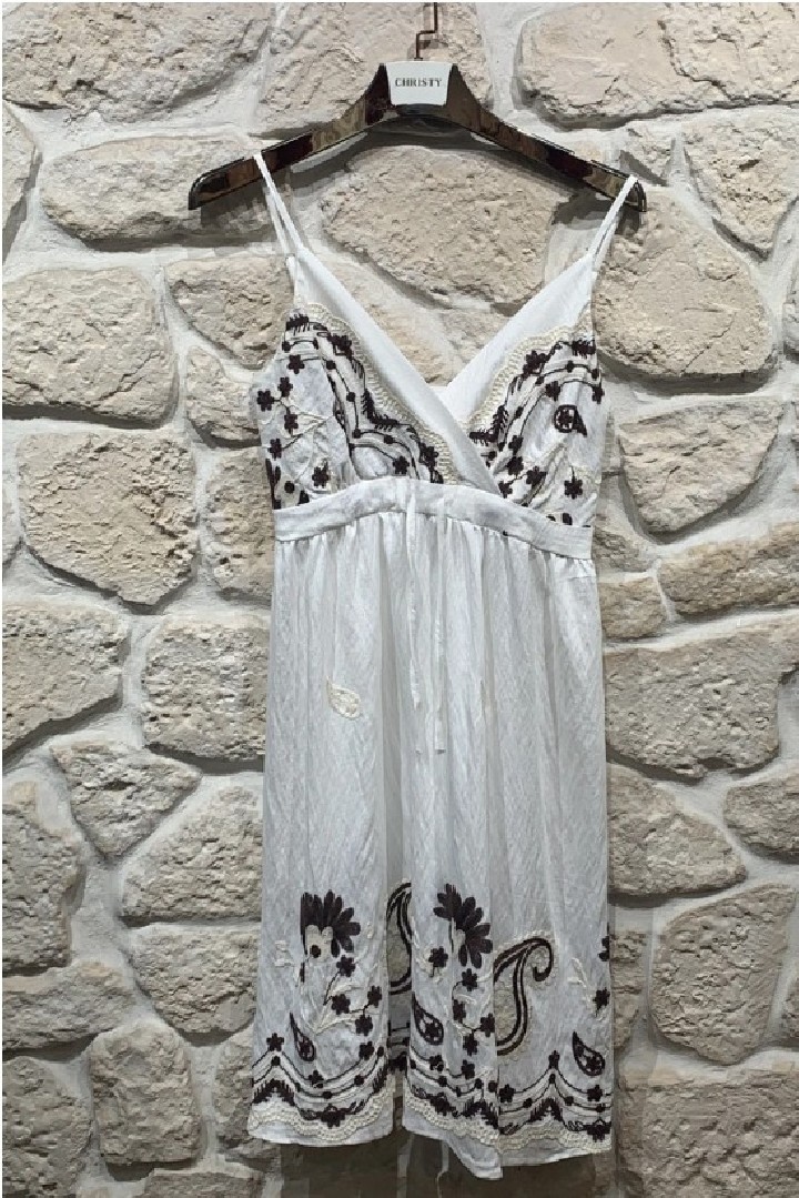 Robe/Tunique bretelle broderie GRANDE TAILLE 46, 48 et 50