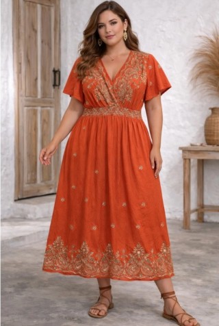 Robe longue grande taille