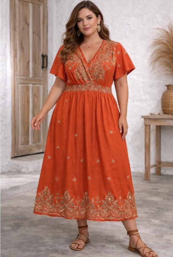 Robe longue grande taille