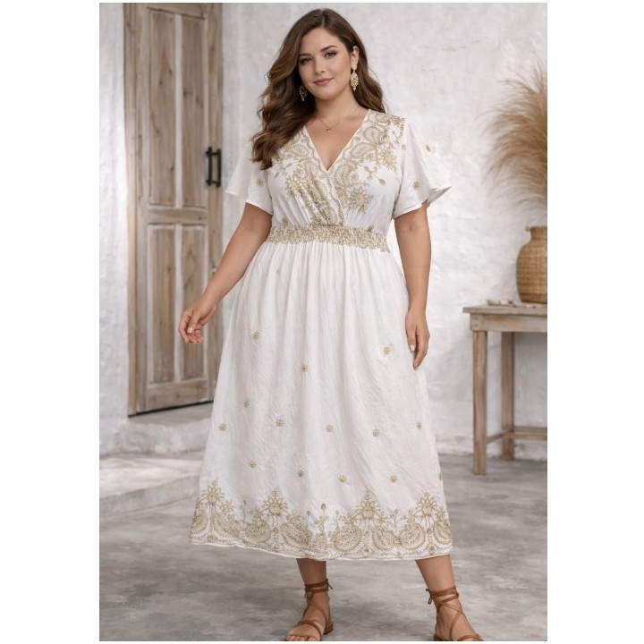 Robe longue grande taille