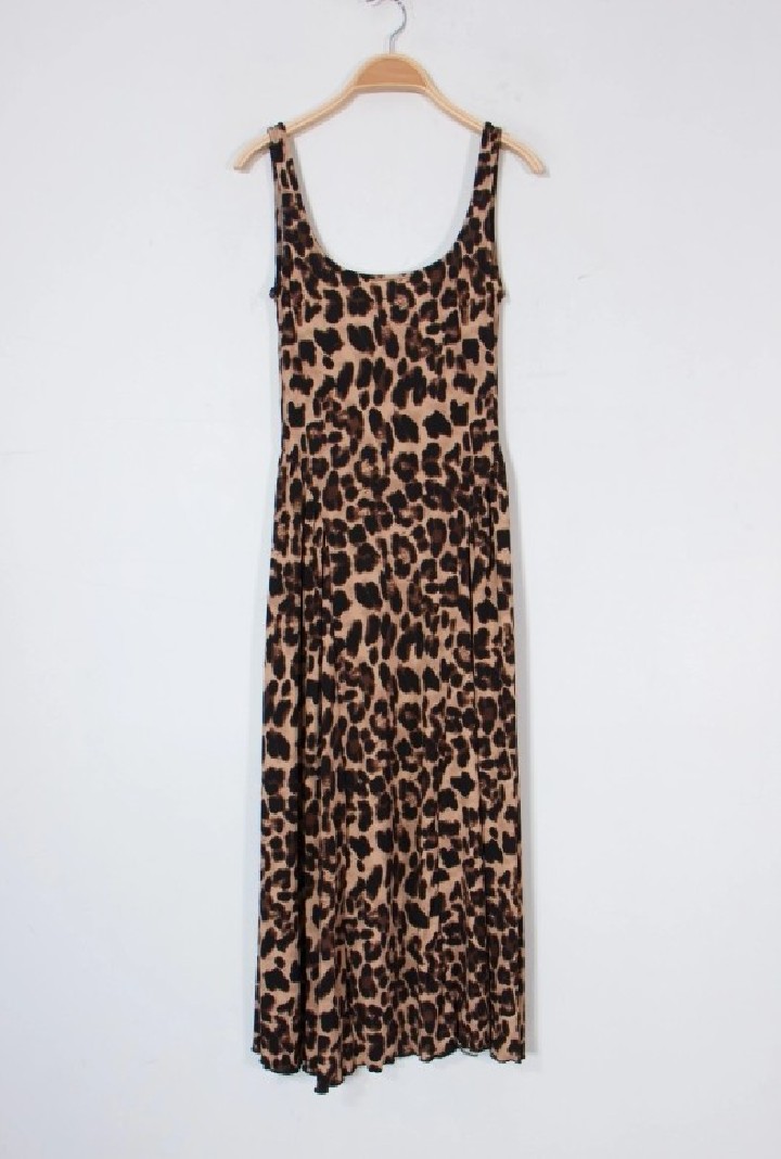 Robe midi à bretelles imprimée