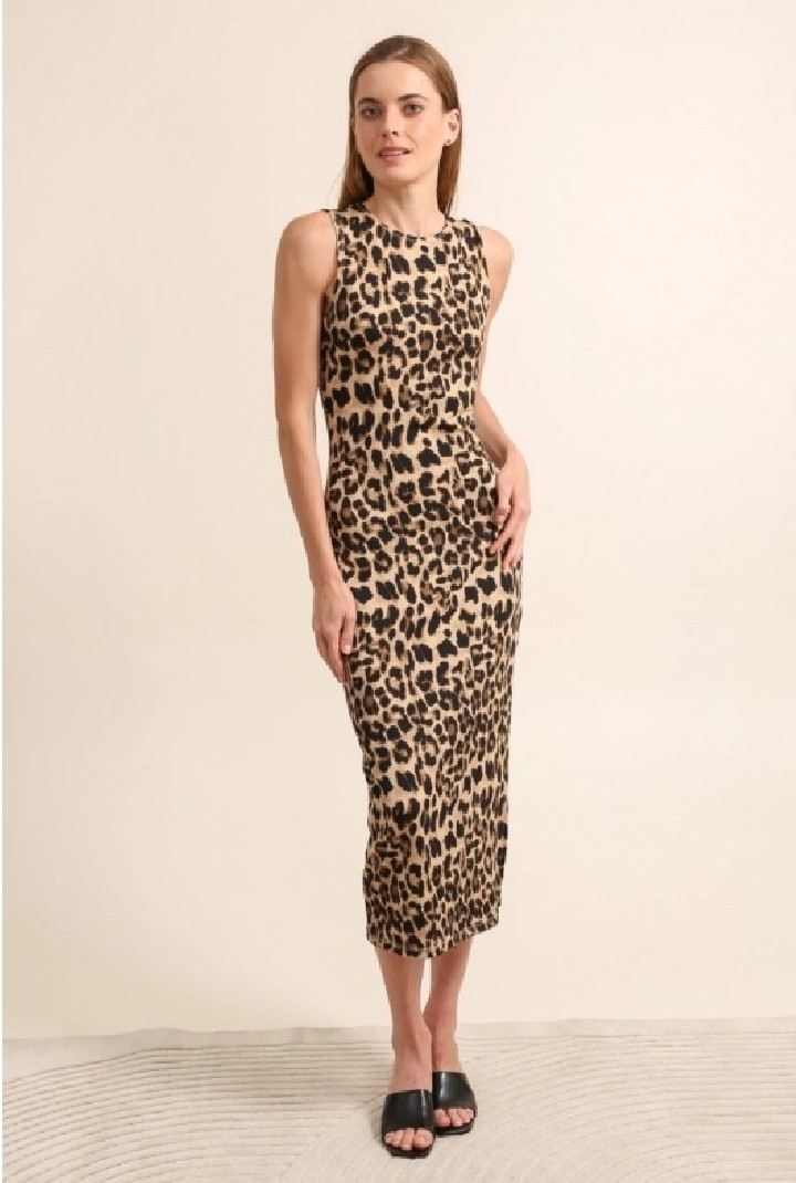 Robe débardeur imprimé LEOPARD