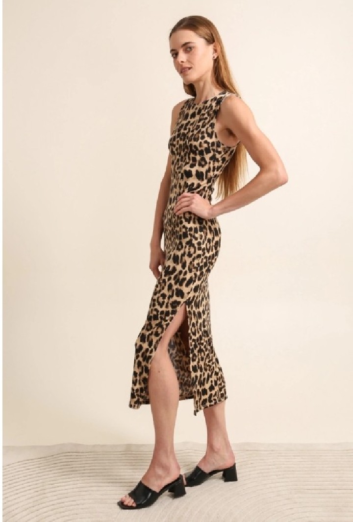 Robe débardeur imprimé LEOPARD