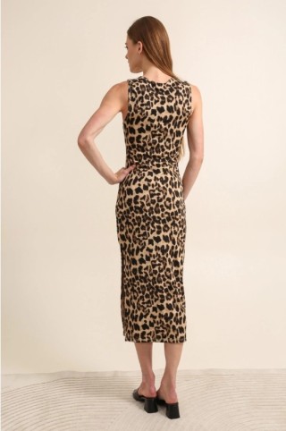 Robe débardeur imprimé LEOPARD