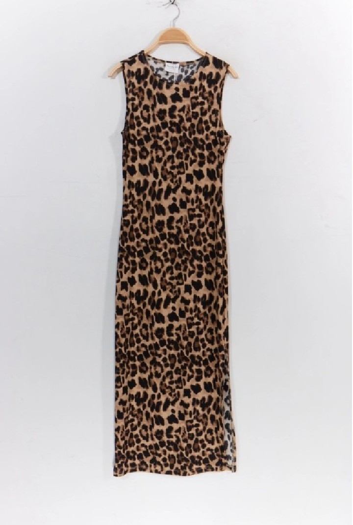 Robe débardeur imprimé LEOPARD
