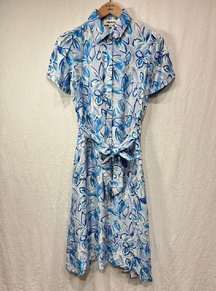 Robe chemise mi-longue imprimé floral