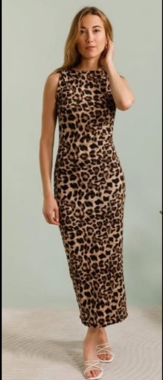 Robe débardeur imprimé LEOPARD