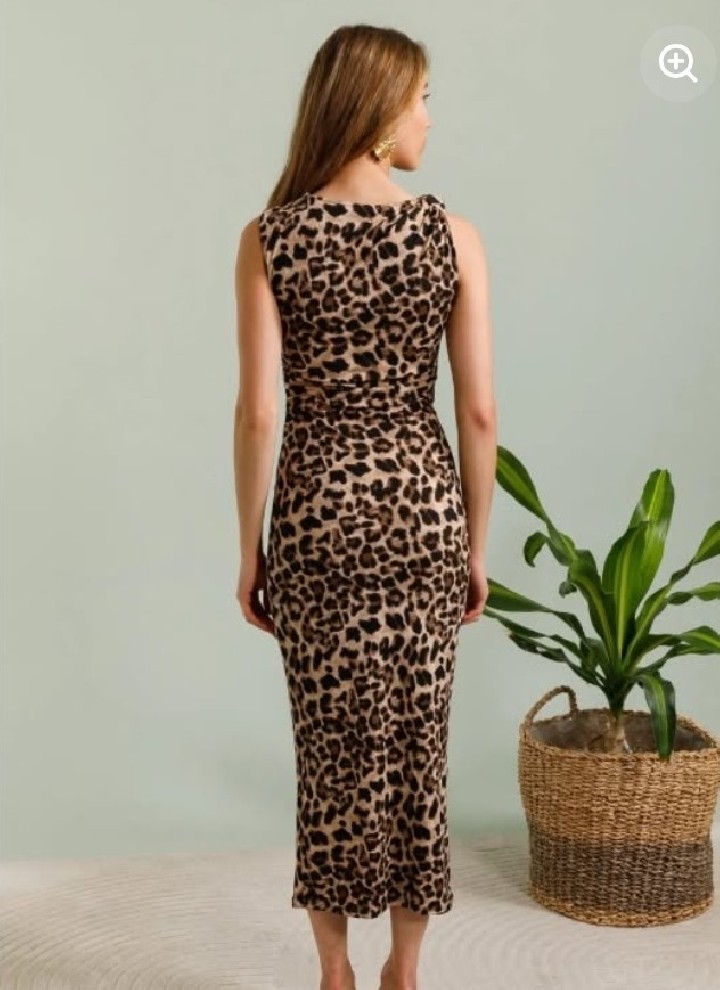 Robe débardeur imprimé LEOPARD