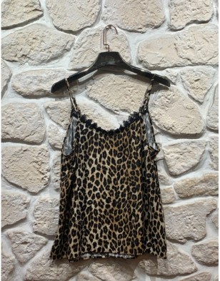 Débardeur à bretelle scintillant Grande taille *Lyocell*