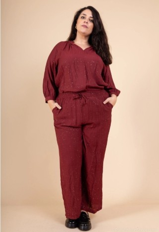 Pantalon fluide GRANDE TAILLE scintillant *Lyocell*