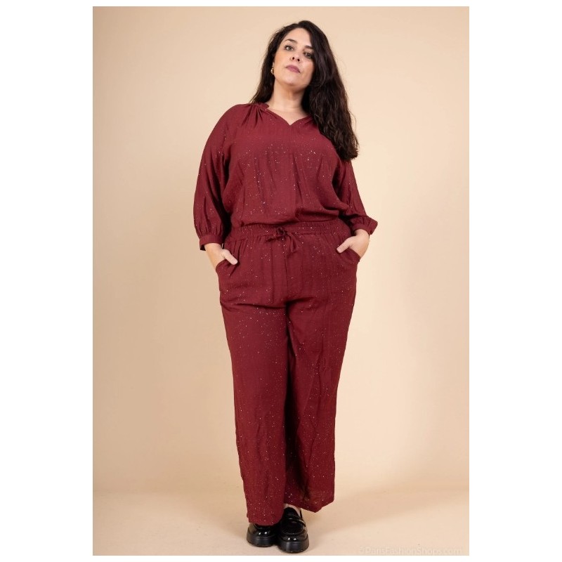 Pantalon fluide GRANDE TAILLE scintillant *Lyocell*