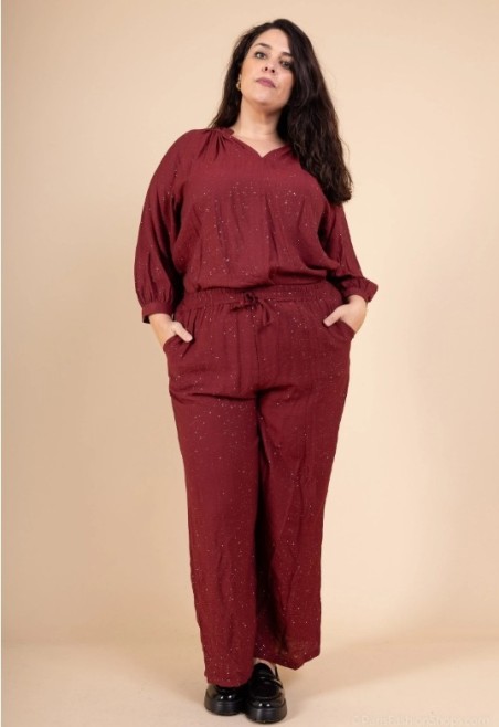 Pantalon fluide GRANDE TAILLE scintillant *Lyocell*